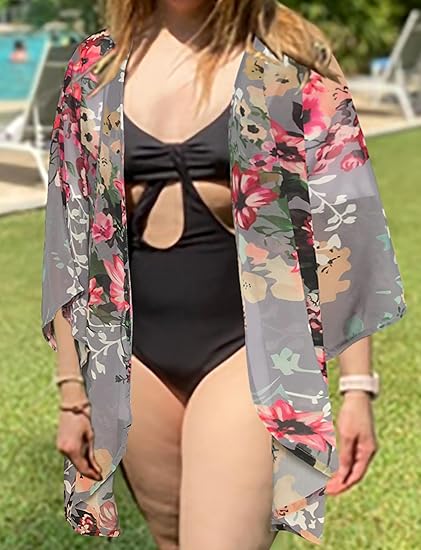 Octavia-New Women Summer Long Flowy Kimono Cardigans Boho Chiff
