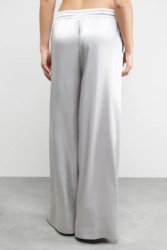 High Shine Satin Drawstring Trousers Co-ord